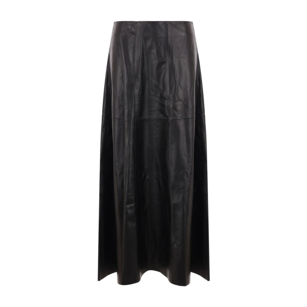 Arma Leren Rok Black Dames