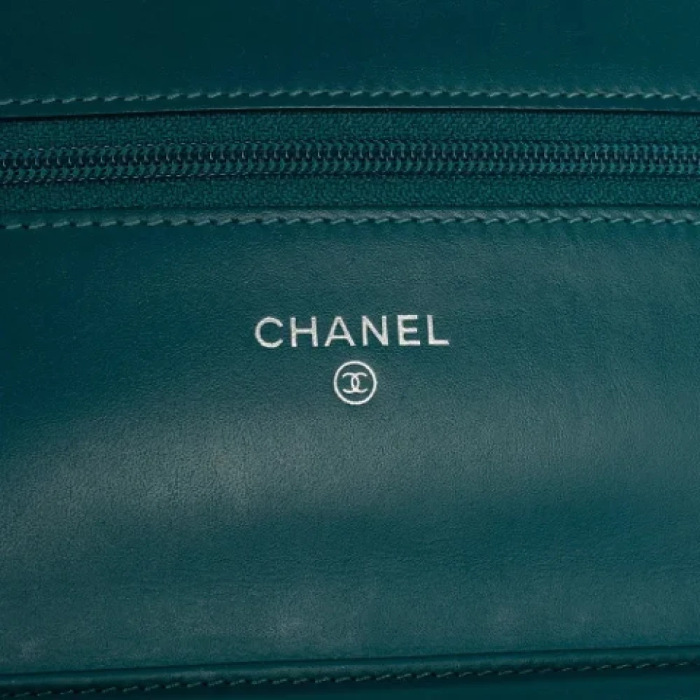 Chanel Vintage Pre-owned Leather wallets Blue Dames