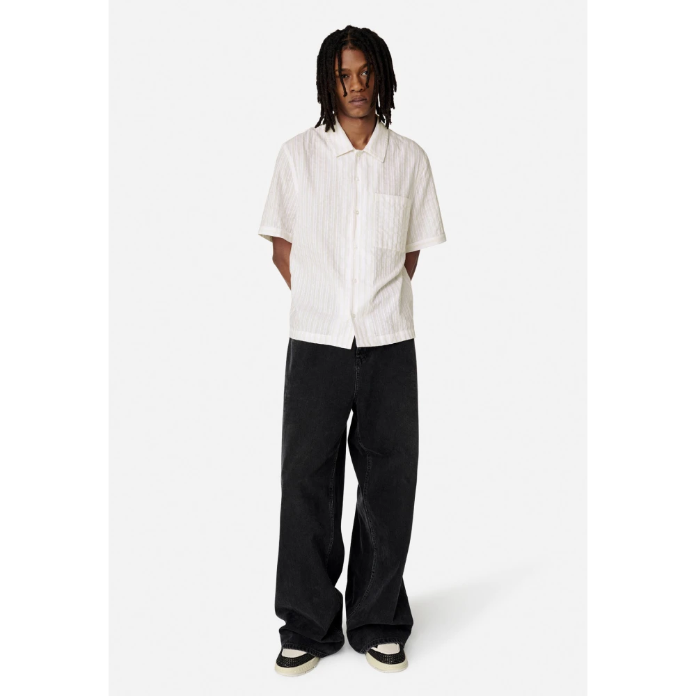 Axel Arigato Lido Gestreept Shirt Beige Heren