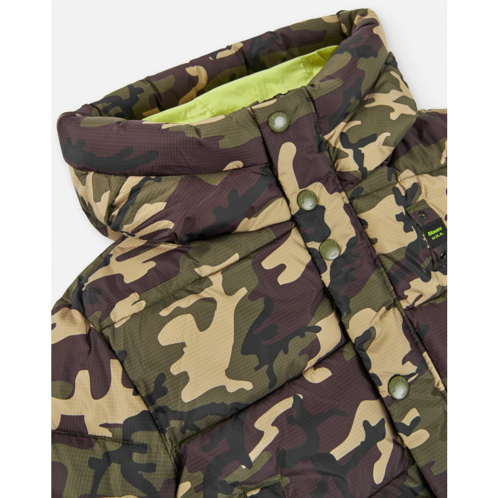 Blauer Militaire jas met capuchon Green Heren