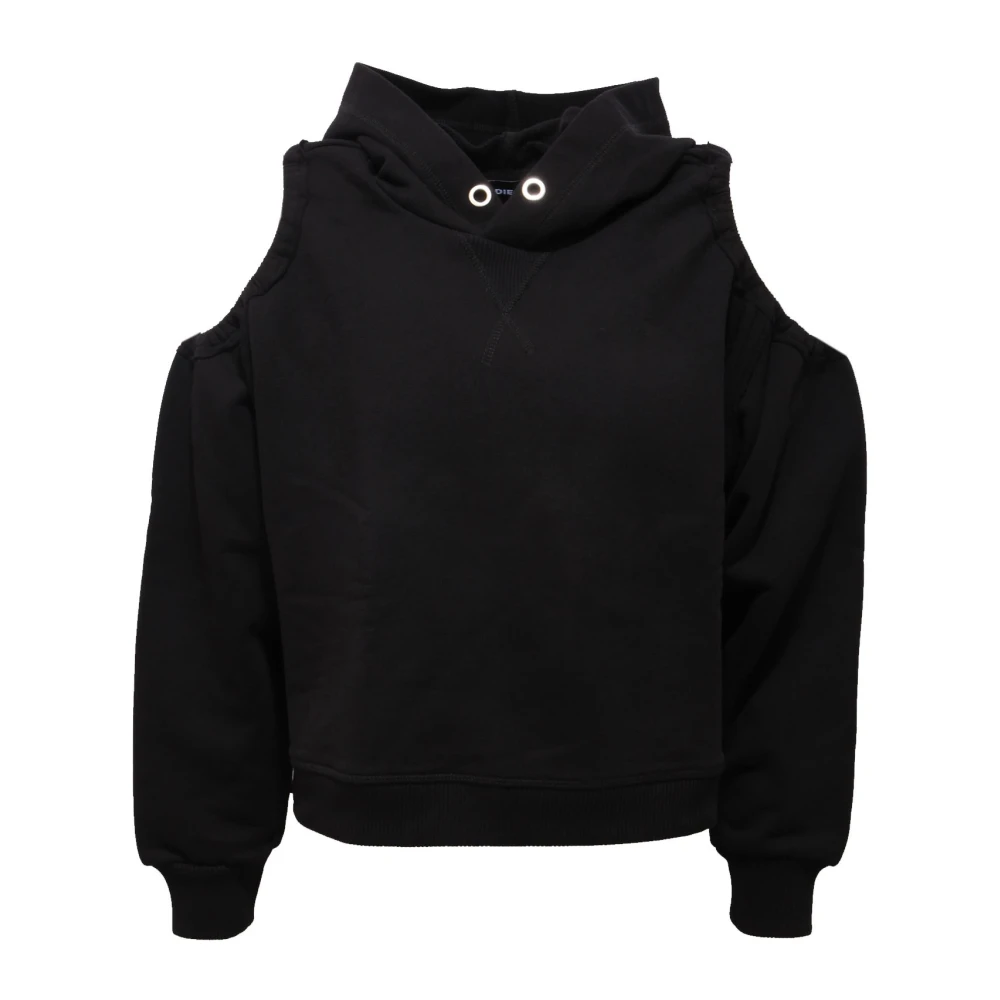 Diesel Girls Black Snorie Felpa Con Apertura Sulle Spalle - Kids Sweatshirts - 10 Y - Kids
