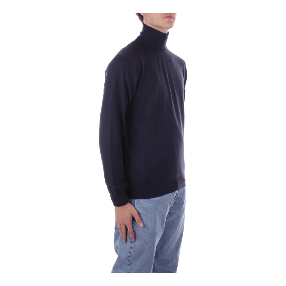 Woolrich Blauwe Coltrui Logo Zijkant Blue Heren