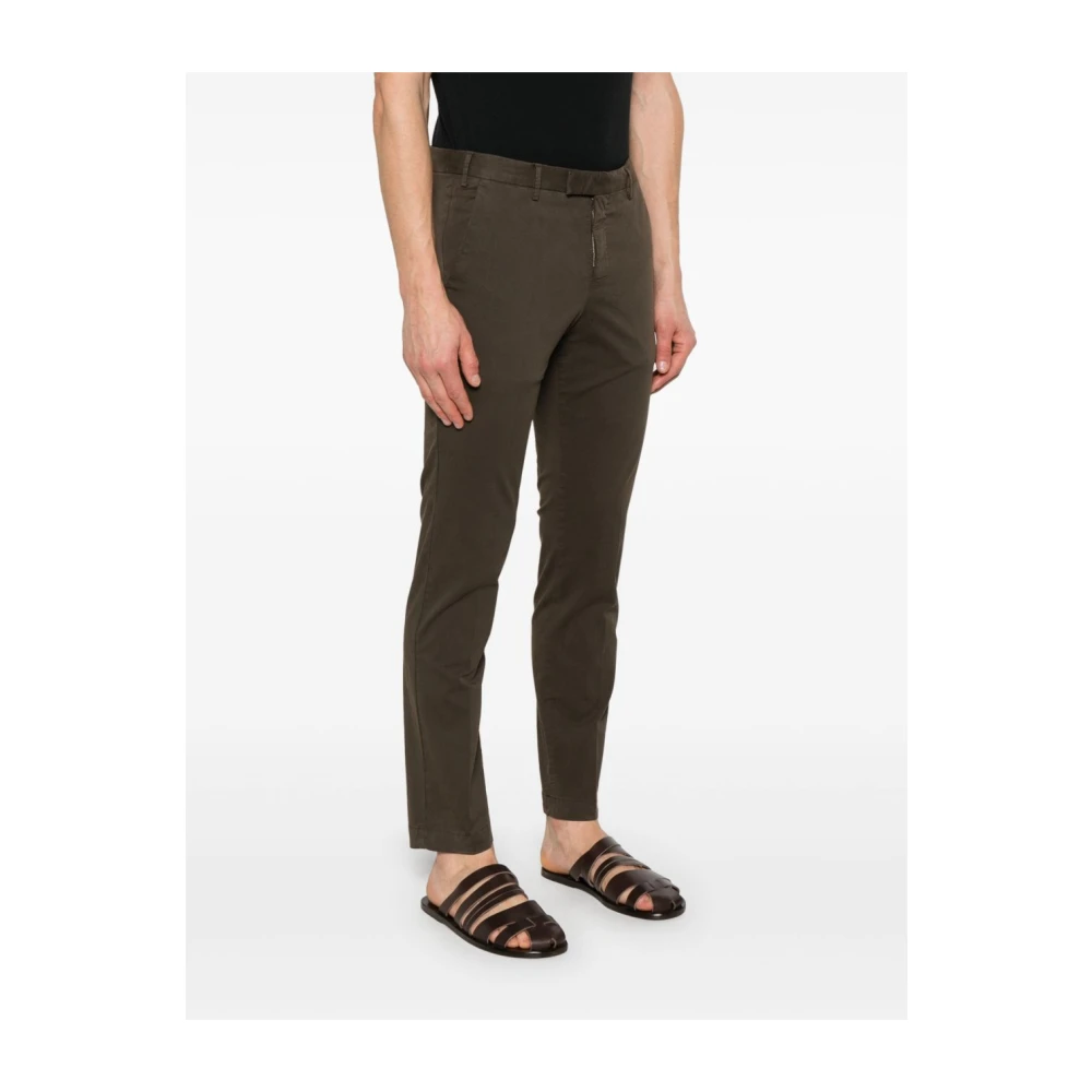 PT Torino Bruine Broek met Verborgen Sluiting Brown Heren