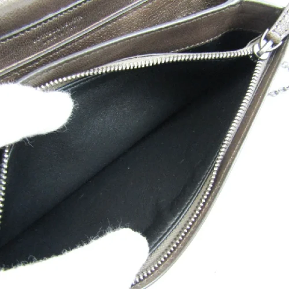 Bottega Veneta Vintage Pre-owned Leather wallets Green Dames