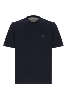 t-shirt-en-coton-bleu-avec-logo