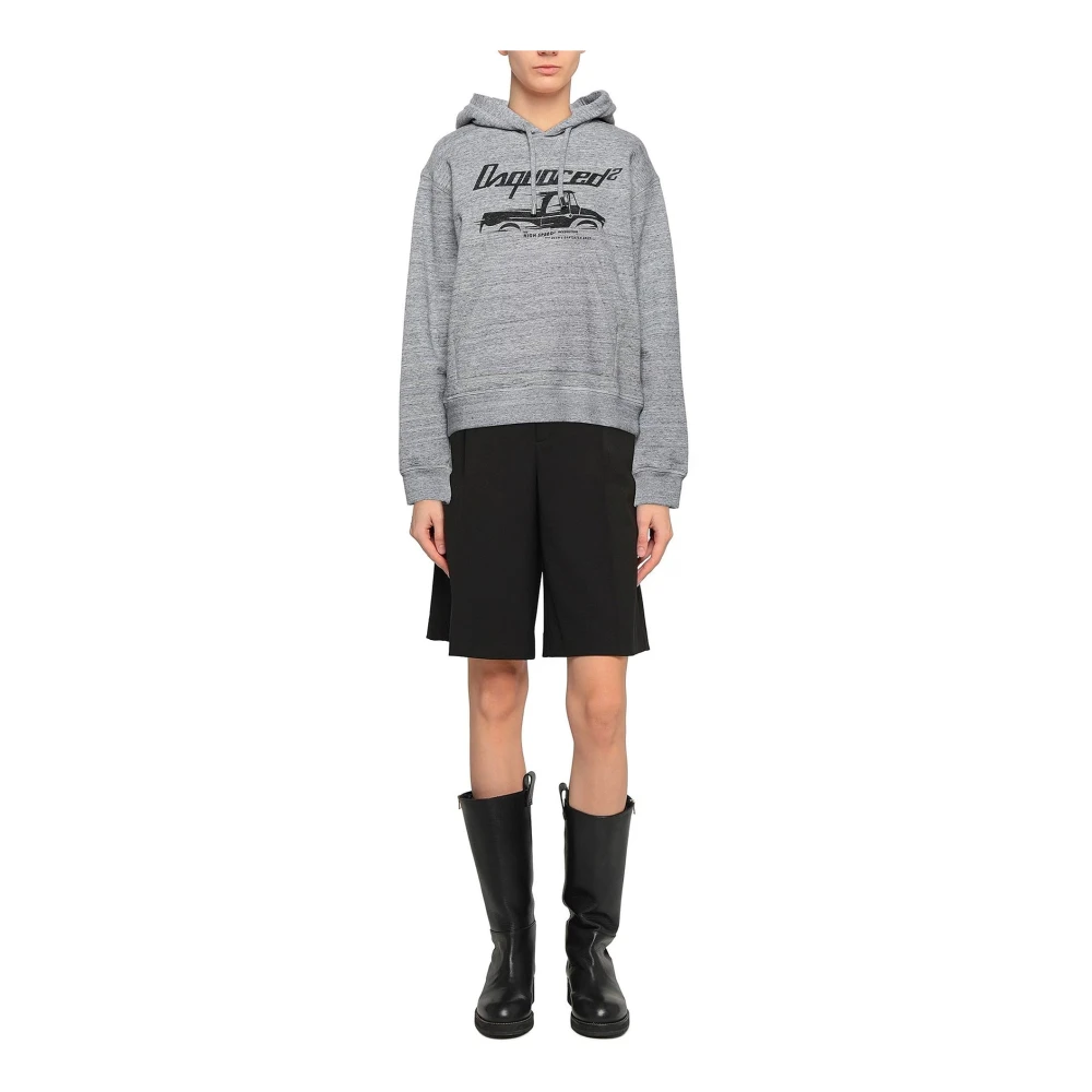 Dsquared2 Hoodie met truck motief Gray Dames