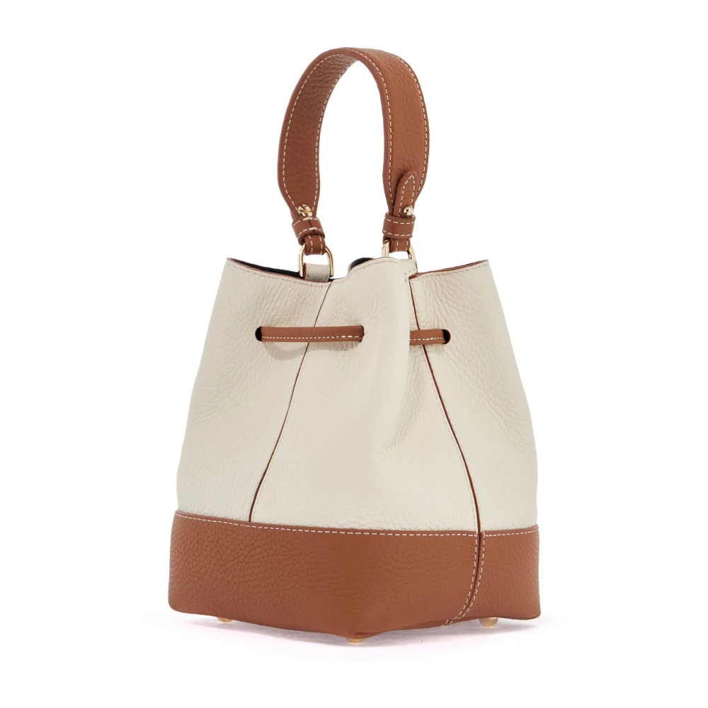 Strathberry Elegante kalfsleren tas met veelzijdige banden Beige Dames