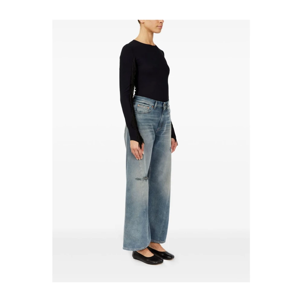 MM6 Maison Margiela Blauwe Distressed Denim Jeans Blue Dames