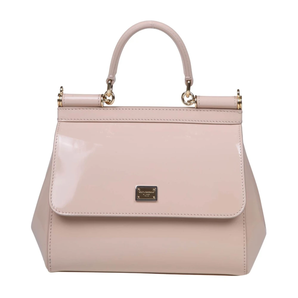 Dolce & Gabbana Kleine Sicilië tas in gepolijst kalfsleer Pink Dames