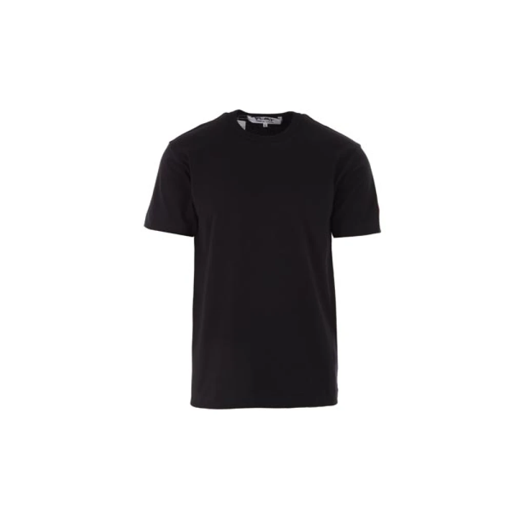 Comme des Garçons Play Zwart T-shirt met Pixel Logo Patch Black Heren
