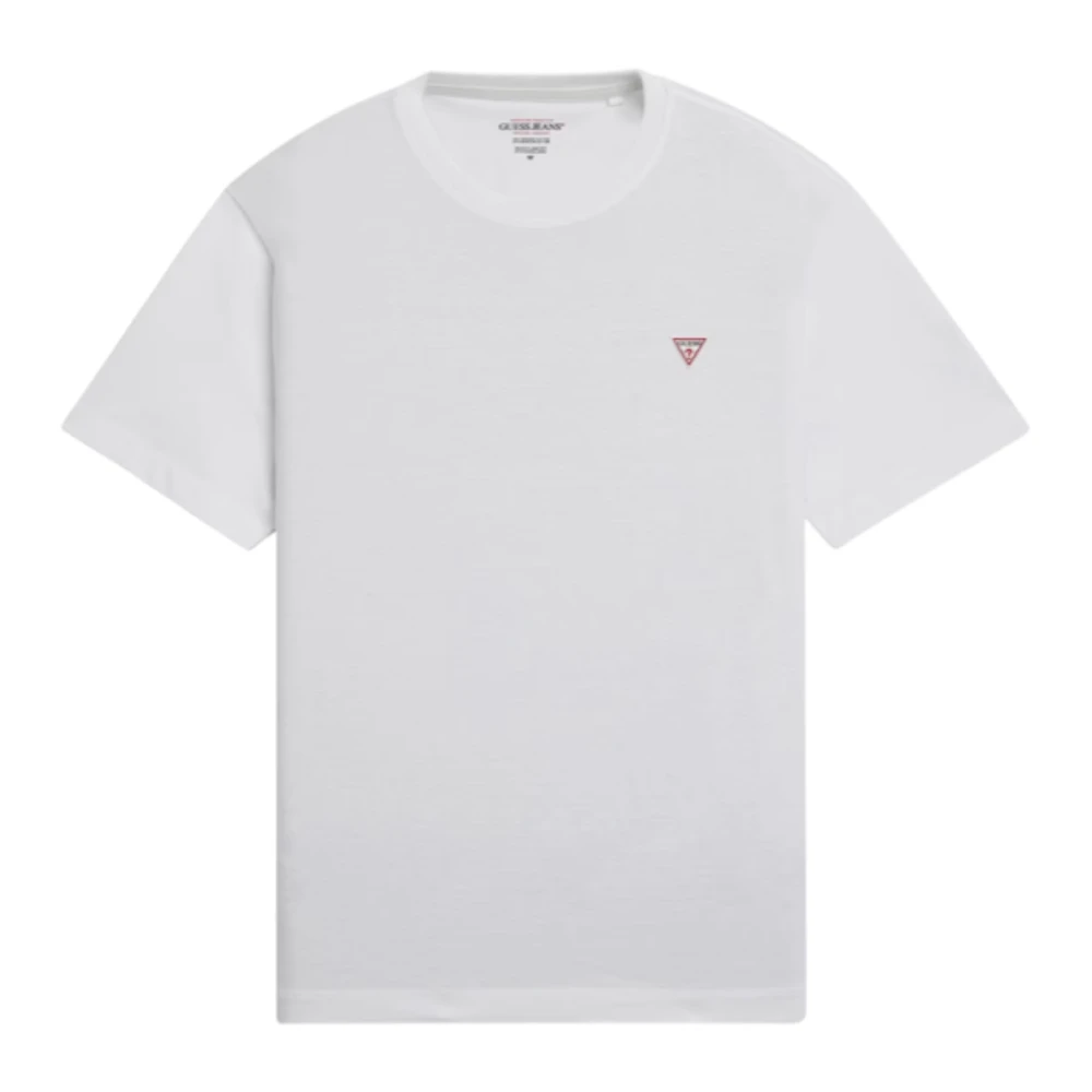 Guess Oversized Jersey T-shirt van Biologisch Katoen White Heren