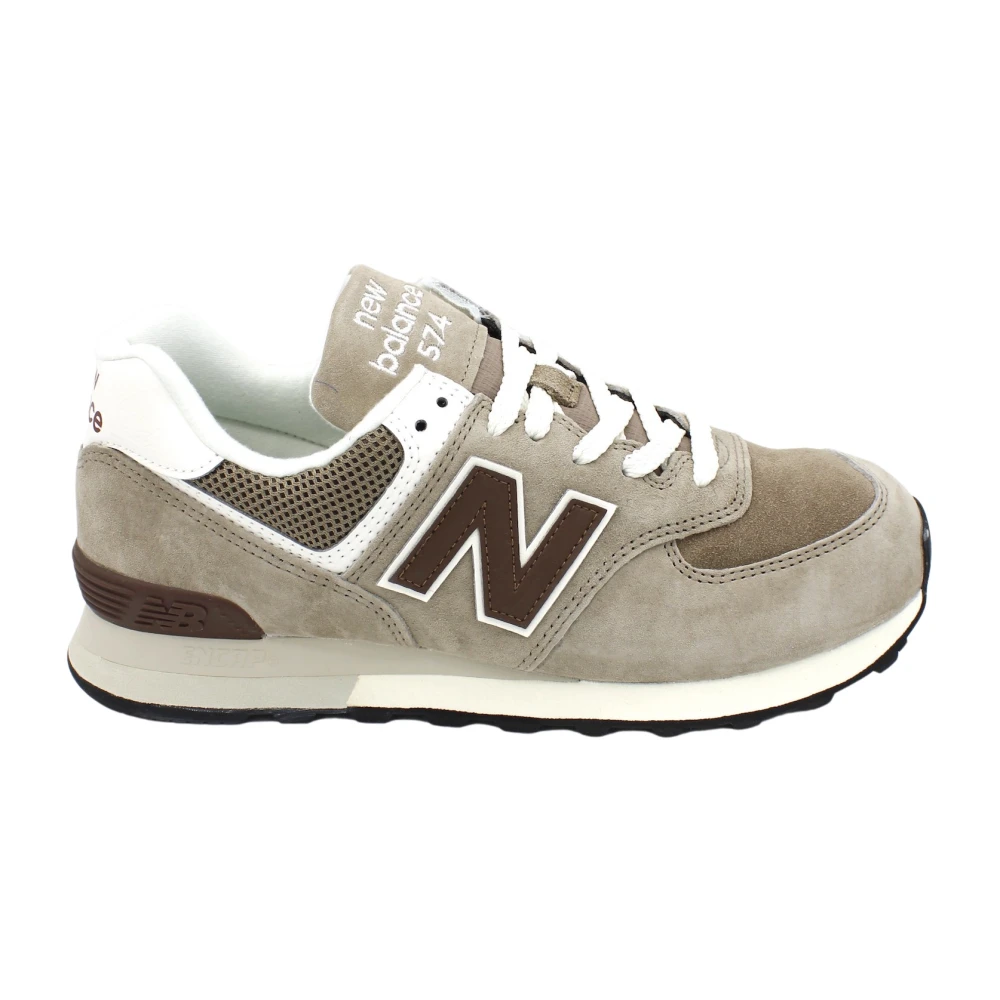 New Balance Suède Veters Rubberen Zool Sneakers Heren Schoenen Beige