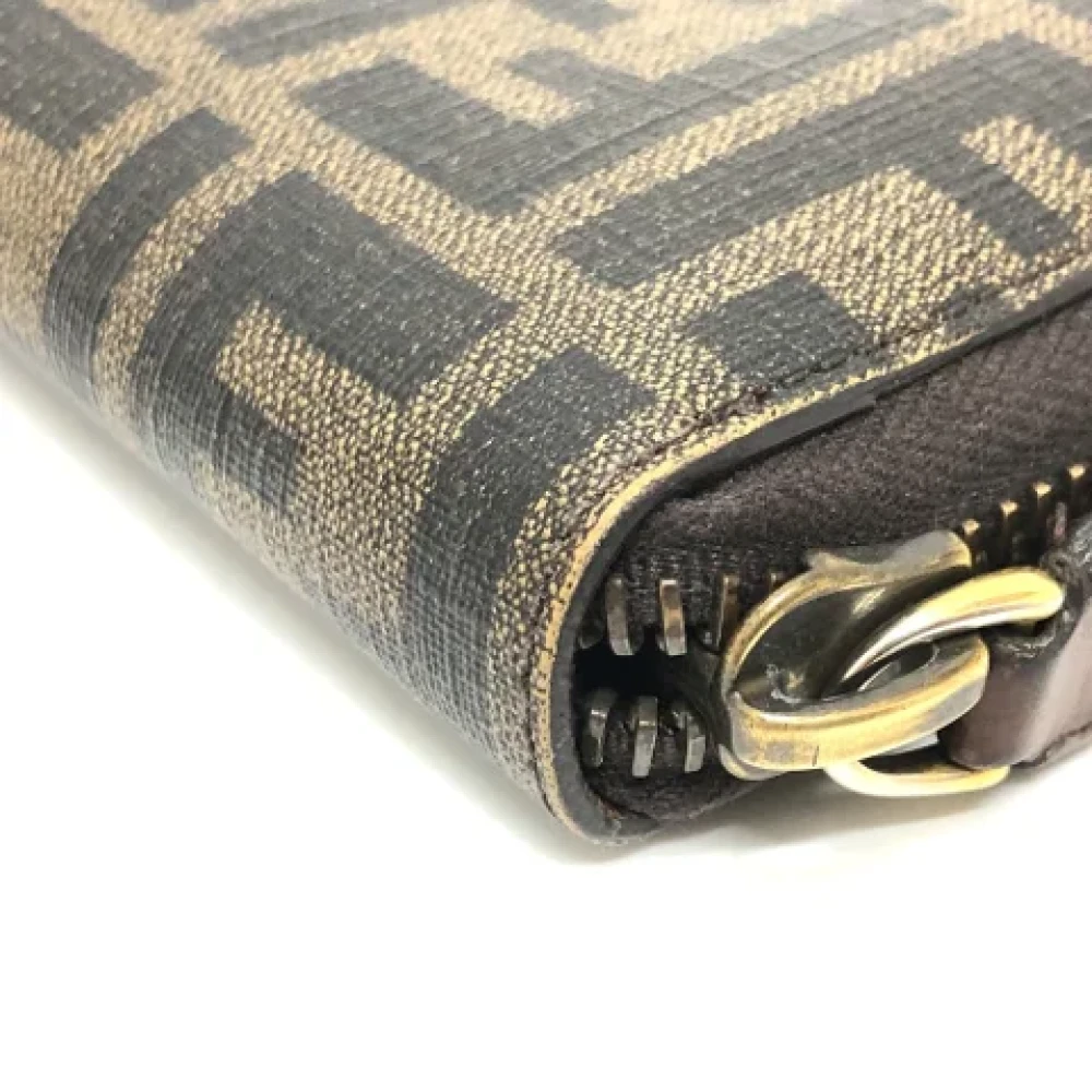 Fendi Vintage Pre-owned Fabric wallets Brown Heren