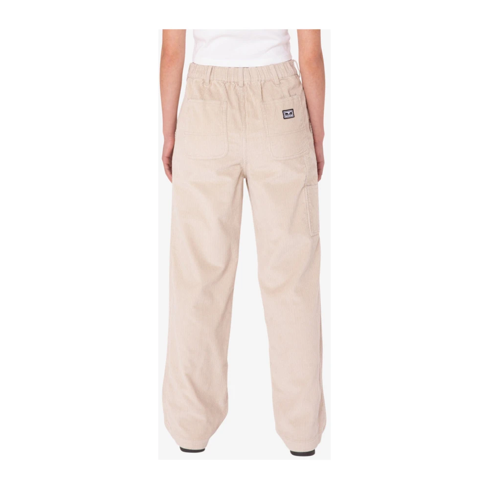 Obey Ivoor Corduroy Carpenter Broek Beige Heren