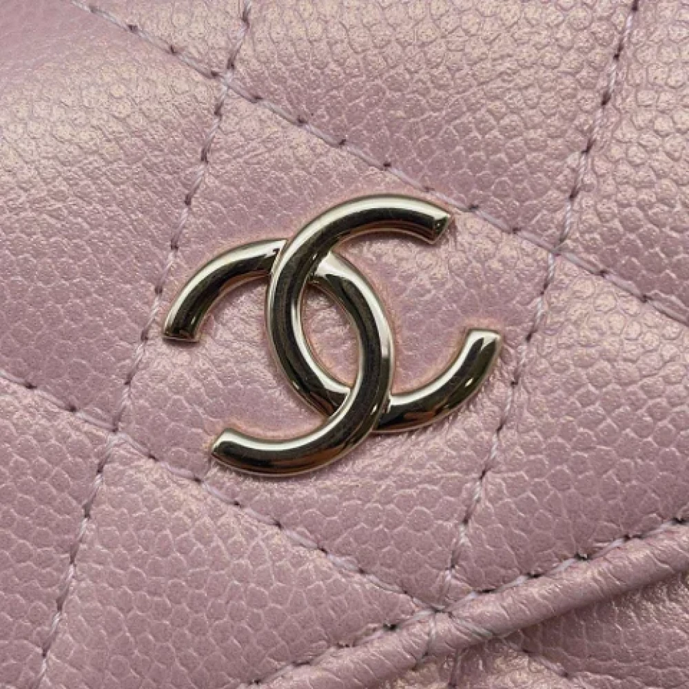 Chanel Vintage Pre-owned Leather wallets Pink Dames