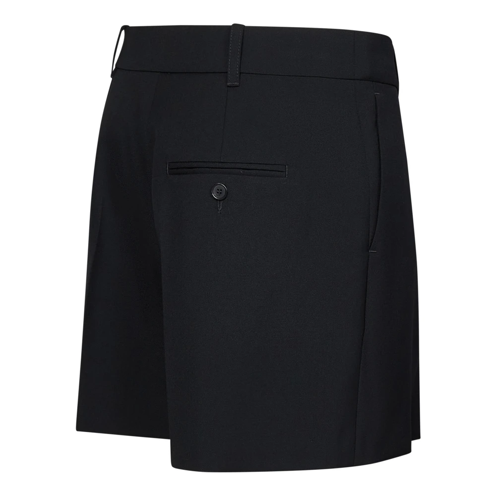 alexander mcqueen Zwarte Op Maat Gemaakte Wollen Shorts Black Dames