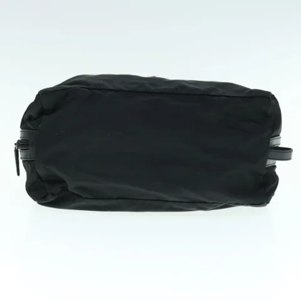 Prada Vintage Pre-owned Nylon clutches Black Dames