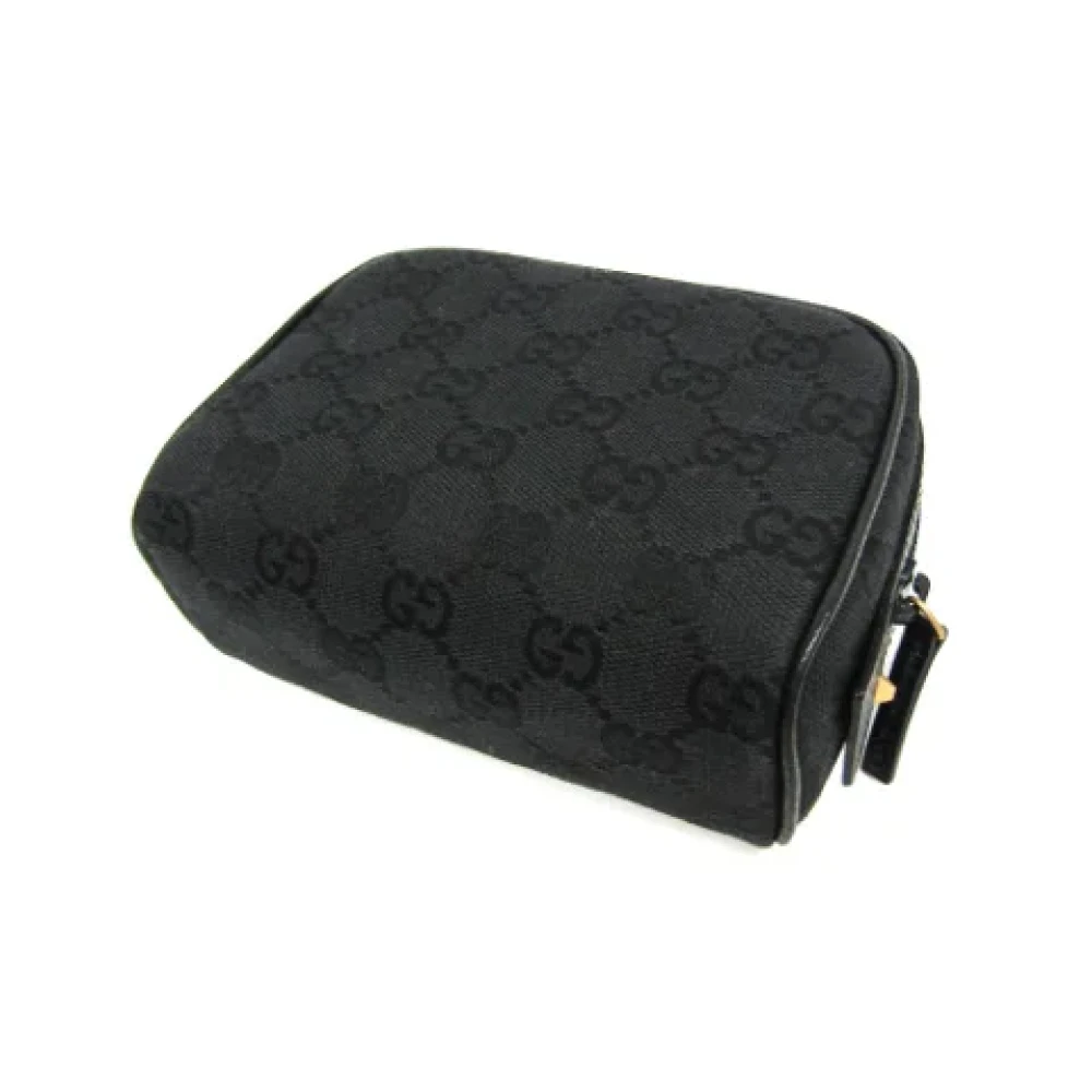 Gucci Vintage Pre-owned Canvas pouches Black Dames