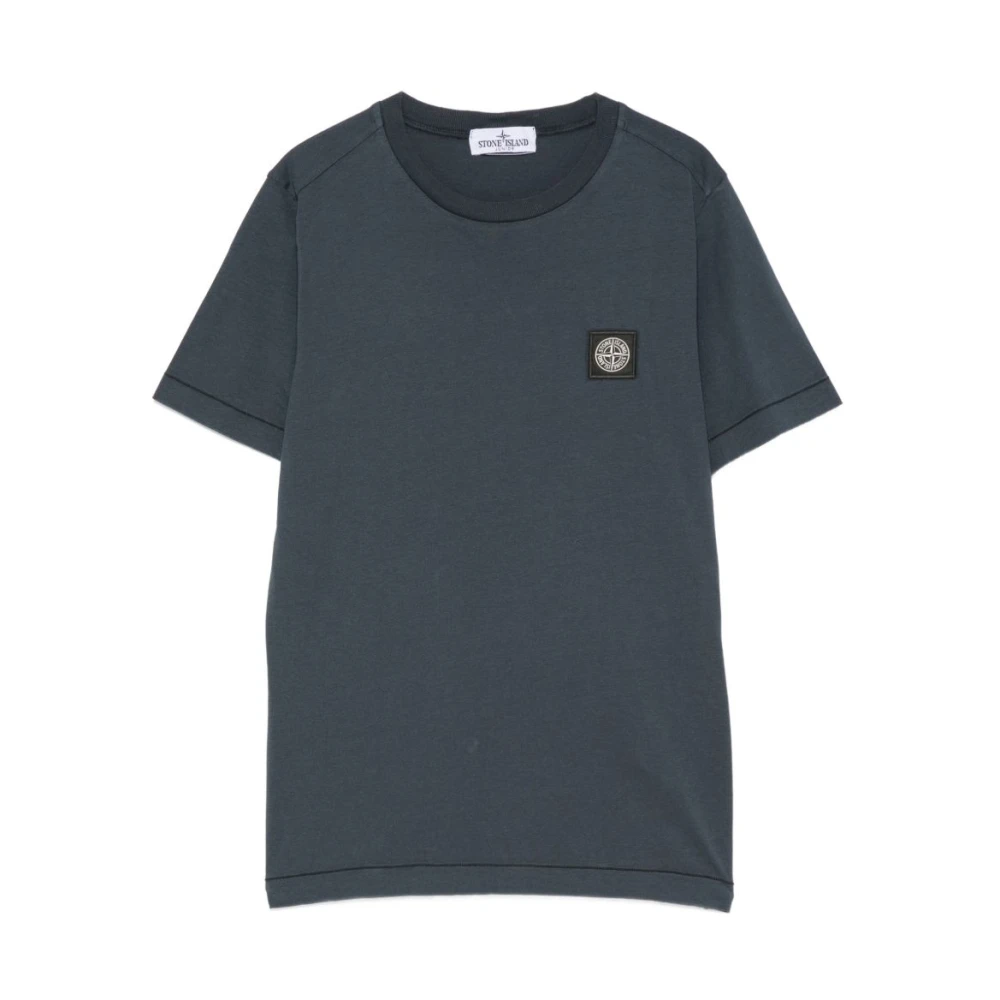 Stone Island Blue Kids Short Sleeve T-Shirts, Male, 14 Y, Kids T-Shirts And Polos