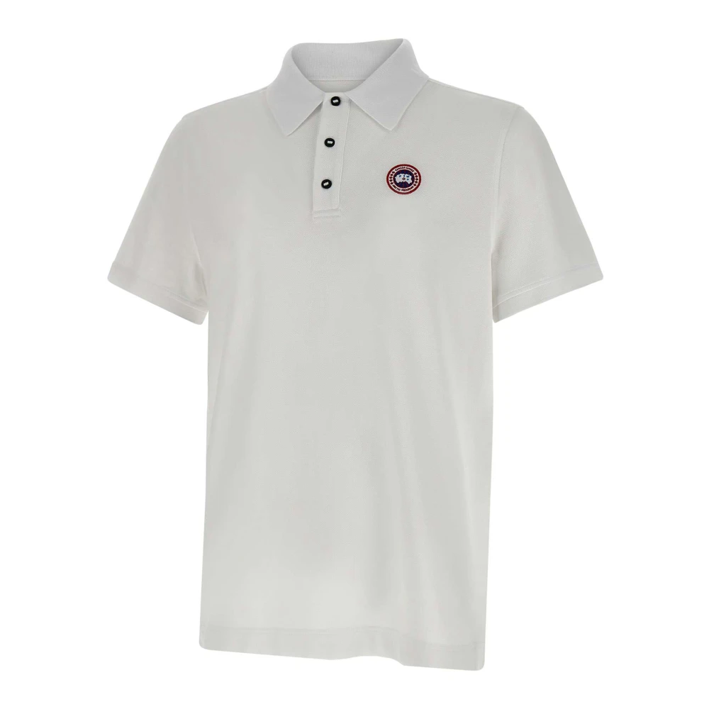 Canada Goose Men's White Beckley Polo - Polo Shirts - M - Tops
