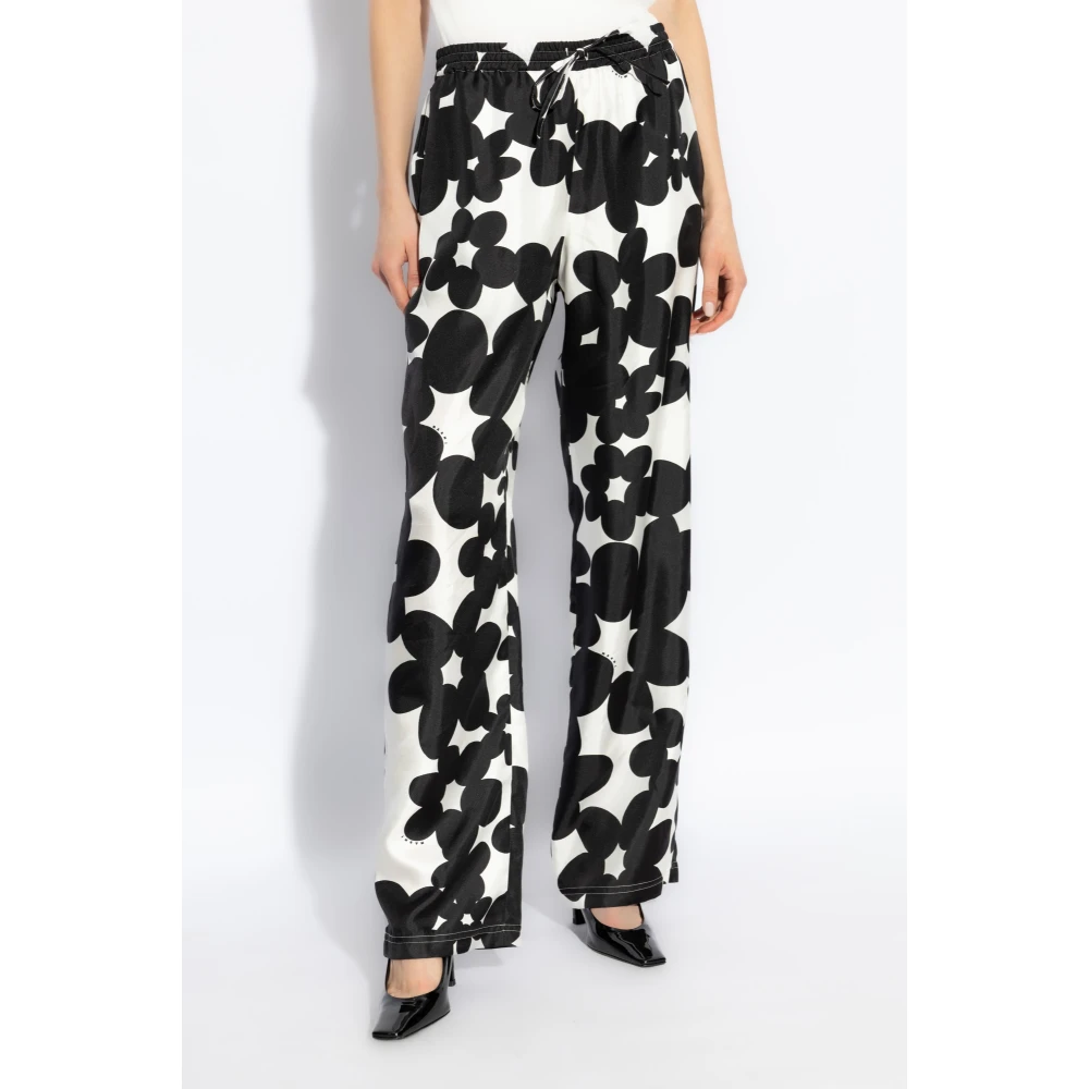 Marni Zijden broek White Dames