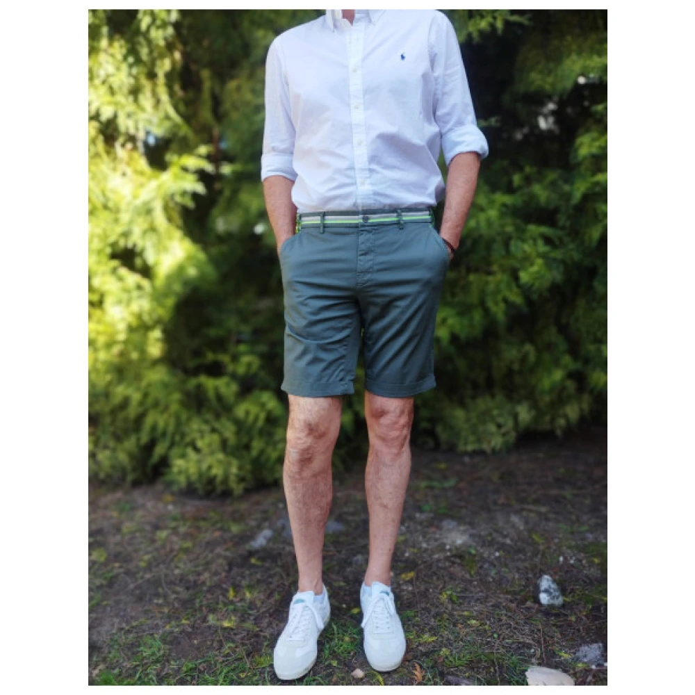 Mason's Bermuda Chino Shorts Green Heren
