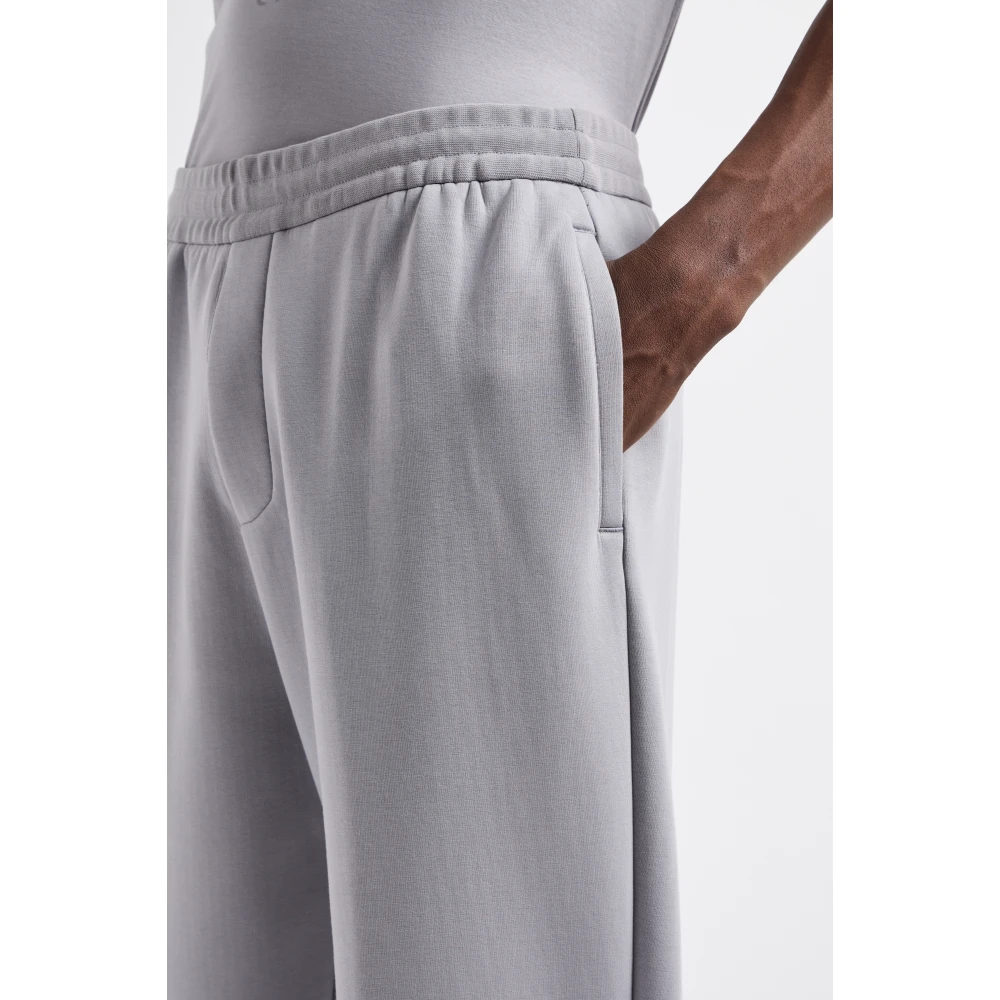 Emporio Armani Sportieve Stijl Grijze Fleece Broek Gray Heren