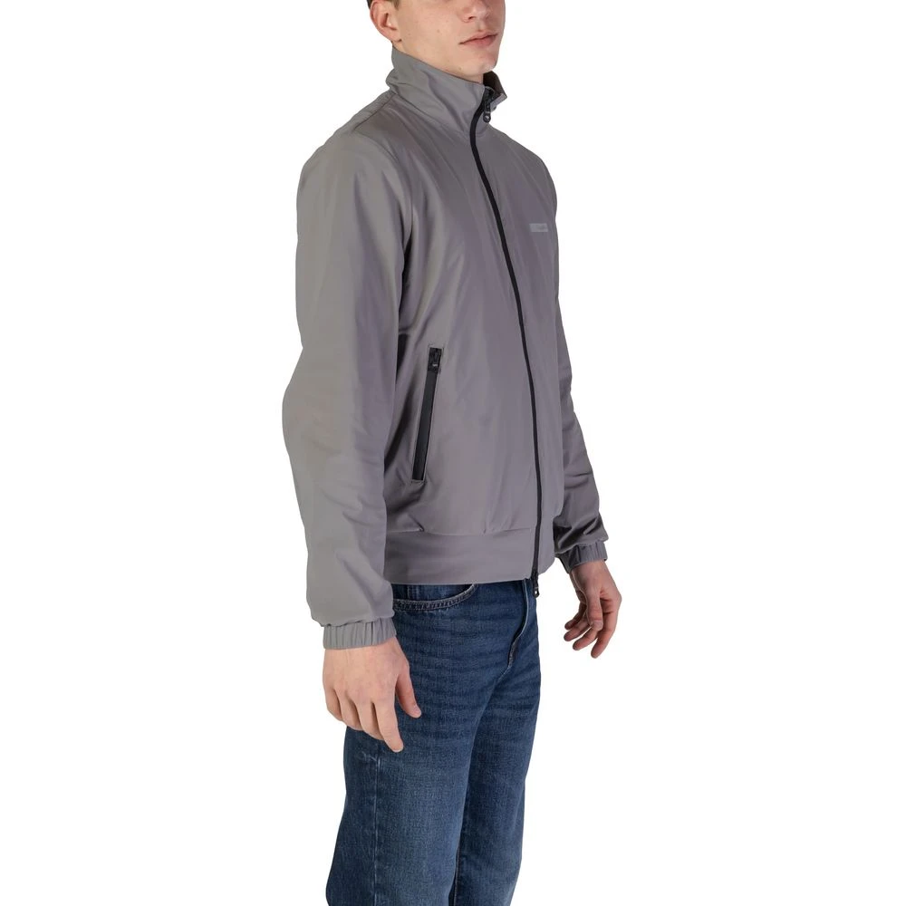 RefrigiWear Grijze Polyamide Jas Herfst Winter Collectie Gray Heren