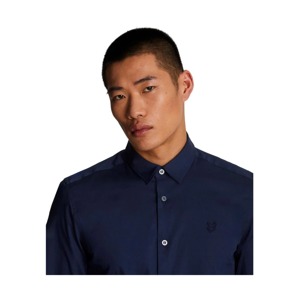 Lyle & Scott Blauw Katoenen Overhemd Lange Mouw Blue Heren