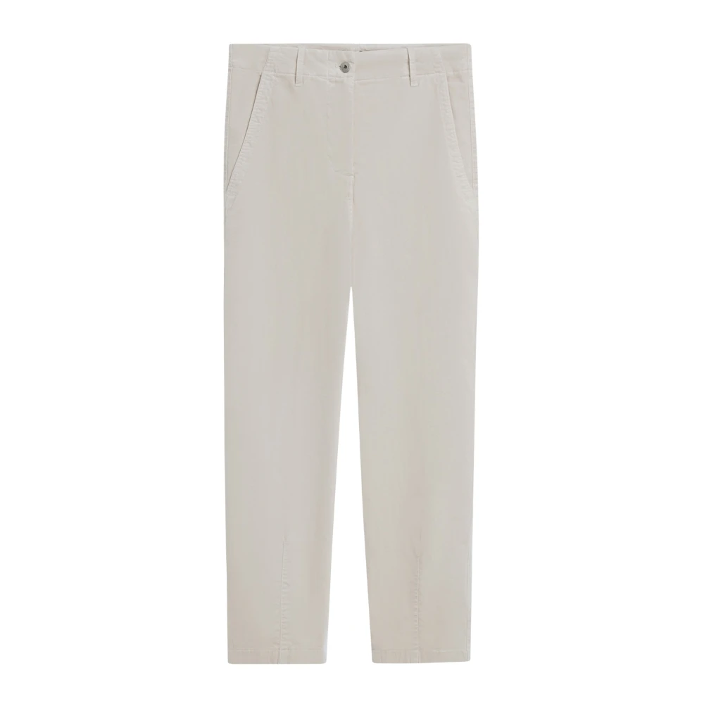 CINQUE Zachte Velvet Broek met Casual Snit White Dames