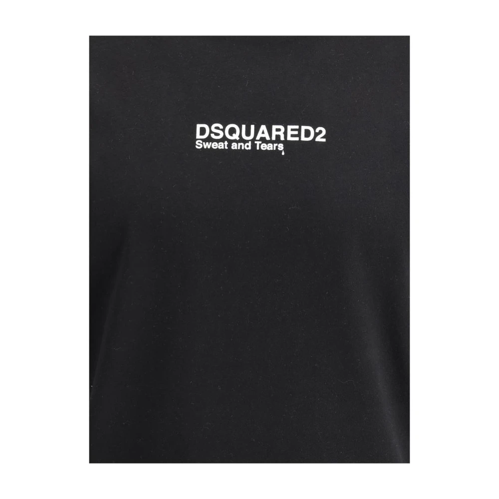 Dsquared2 Monochrome Katoenen T-shirt met Iconisch Monogram Black Heren