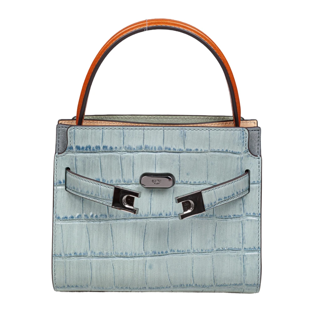 TORY BURCH Heldere Blauwe Krokodileffect Schoudertas Blue Dames