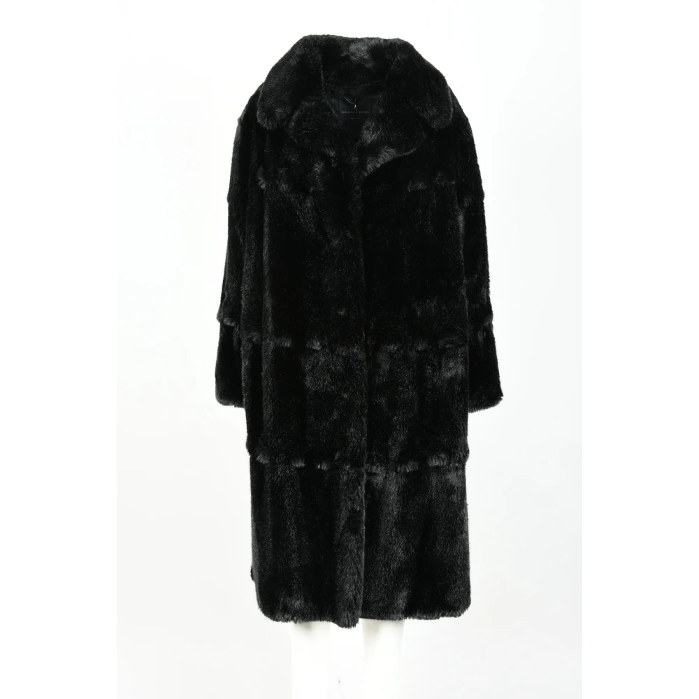 Ermanno Scervino Modal Polyester Jas Black Dames