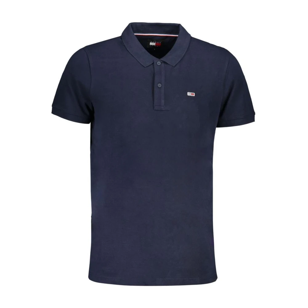 Tommy Hilfiger Blauw Slim Fit Polo Shirt met Logo Blue Heren