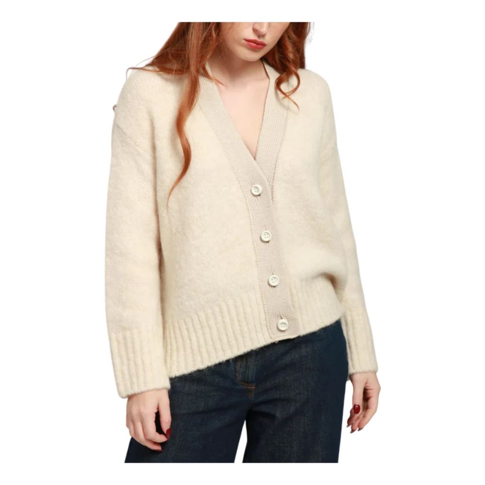Forte Veren Gebreide Trui Beige Dames
