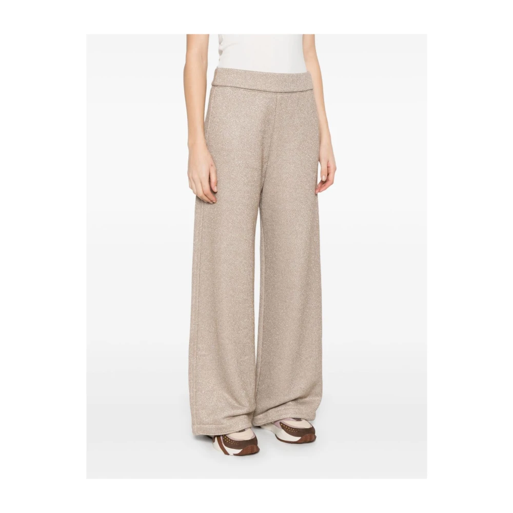 Max Mara Kameelbroek met elastische tailleband Brown Dames