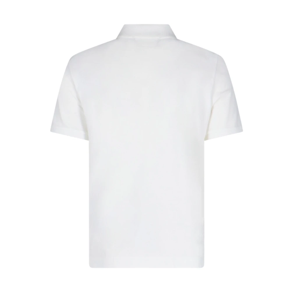 C.P. Company Wit Logo Polo Shirt White Heren
