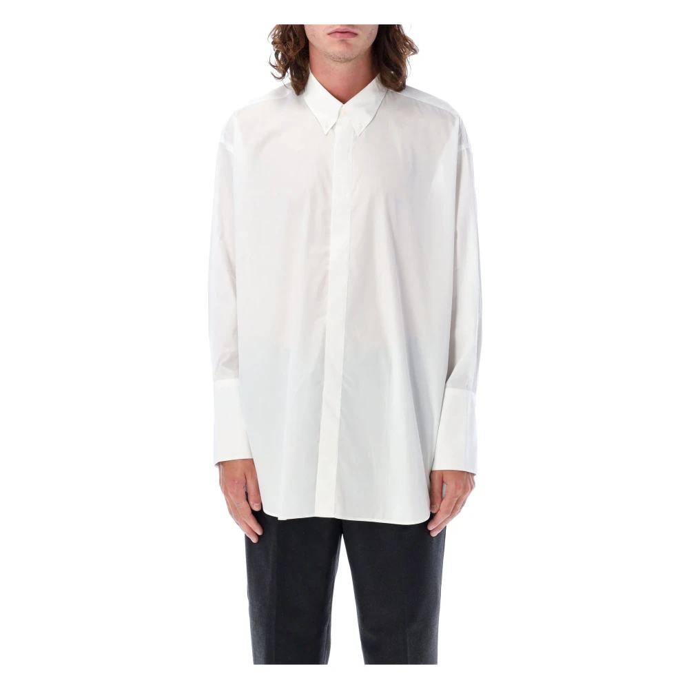 Ami Paris Oversized Wit Overhemd White Heren