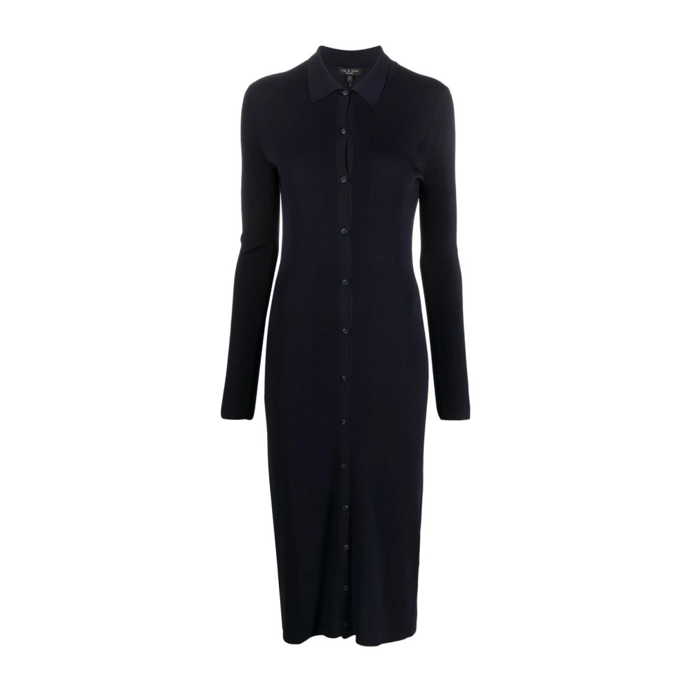 Rag & Bone Blauwe Casual Midi Jurk Blue Dames