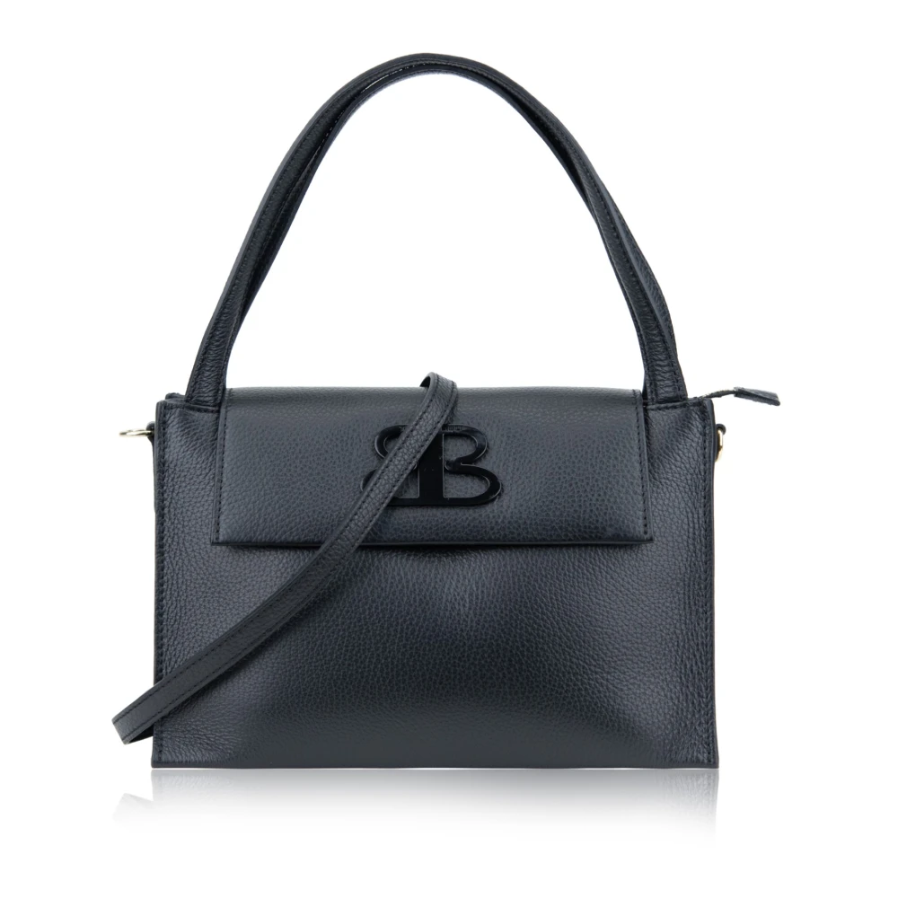 Tosca Blu Granaat Faux Leren Schoudertas Black Dames