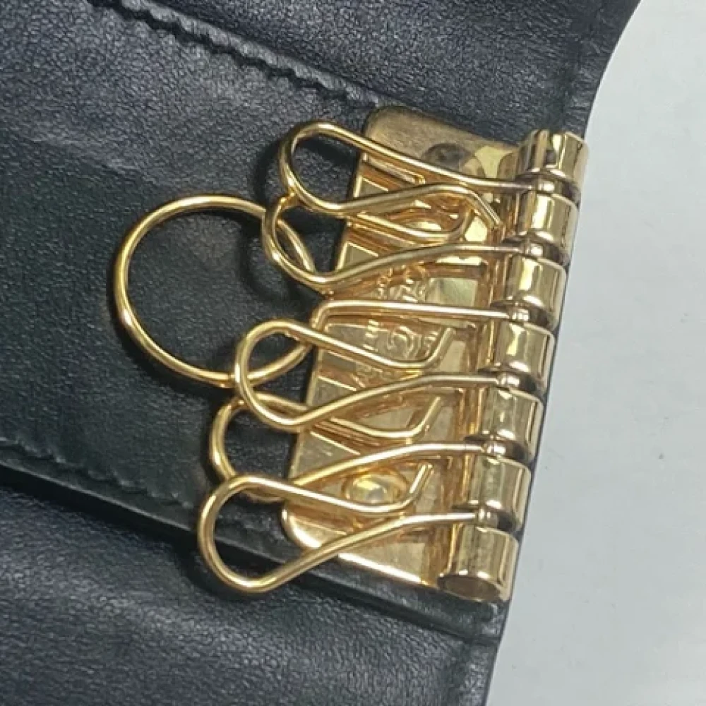 Gucci Vintage Pre-owned Leather key-holders Black Dames