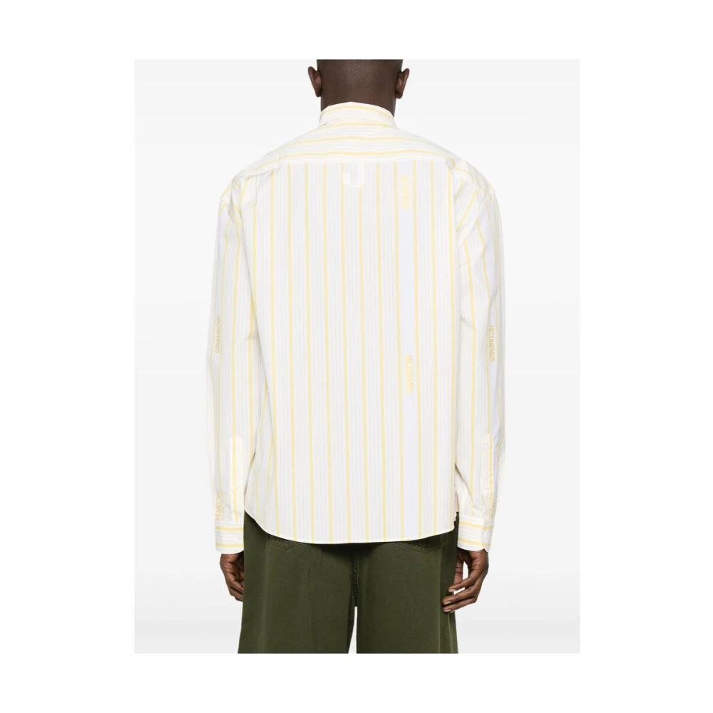 Jacquemus Citroengele Gestreepte Overhemd Yellow Heren