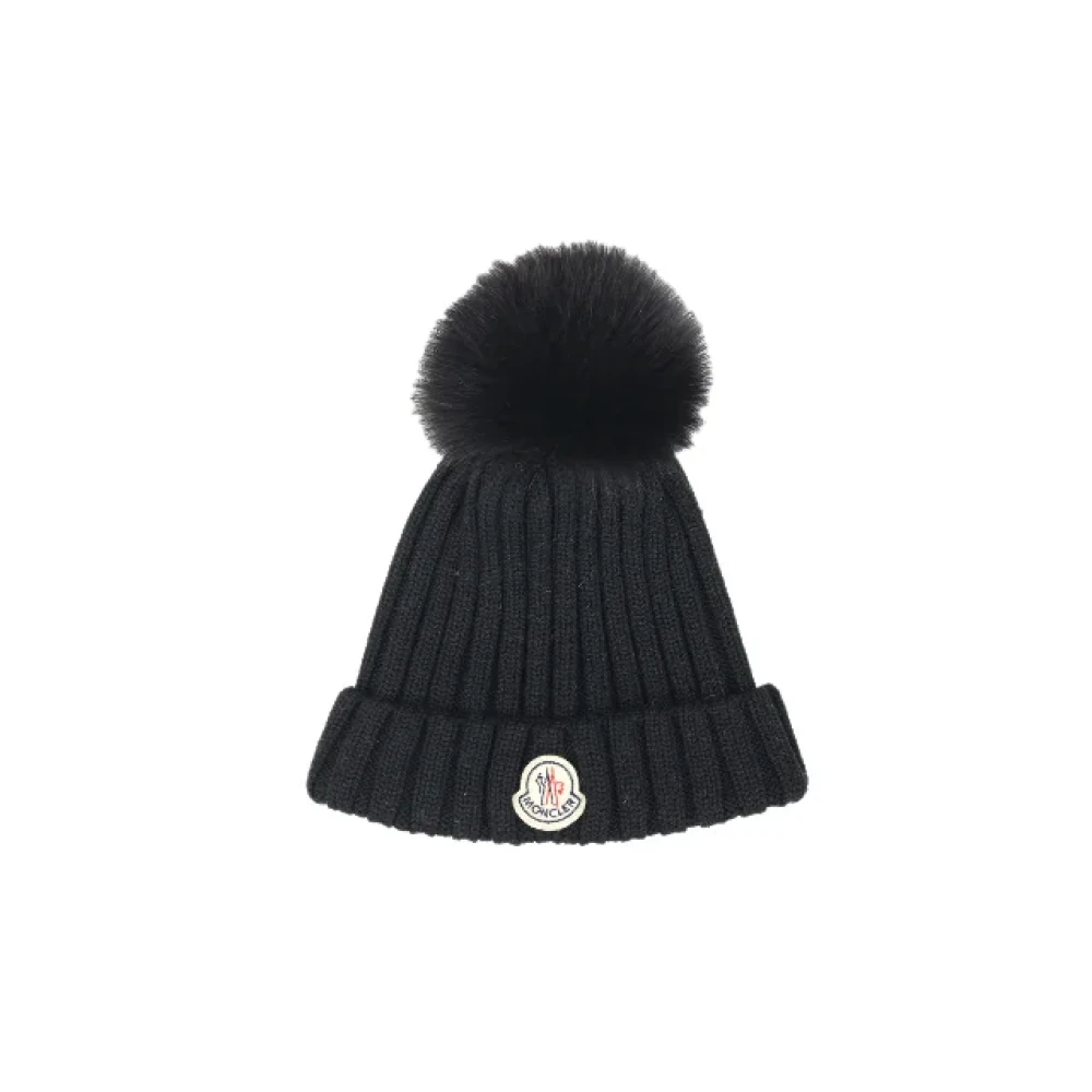 Moncler Pre-owned Wool hats Black Dames