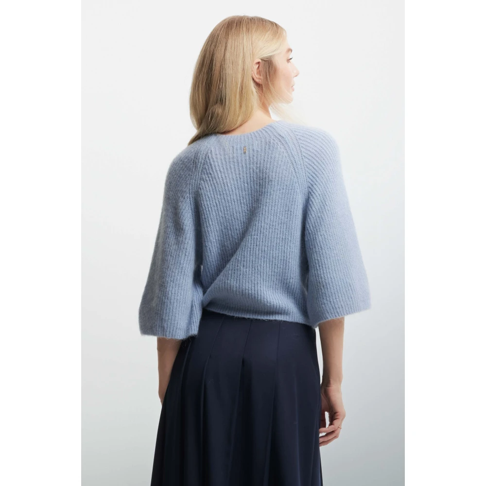Kocca Gezellige Alpaca Trui Blue Dames