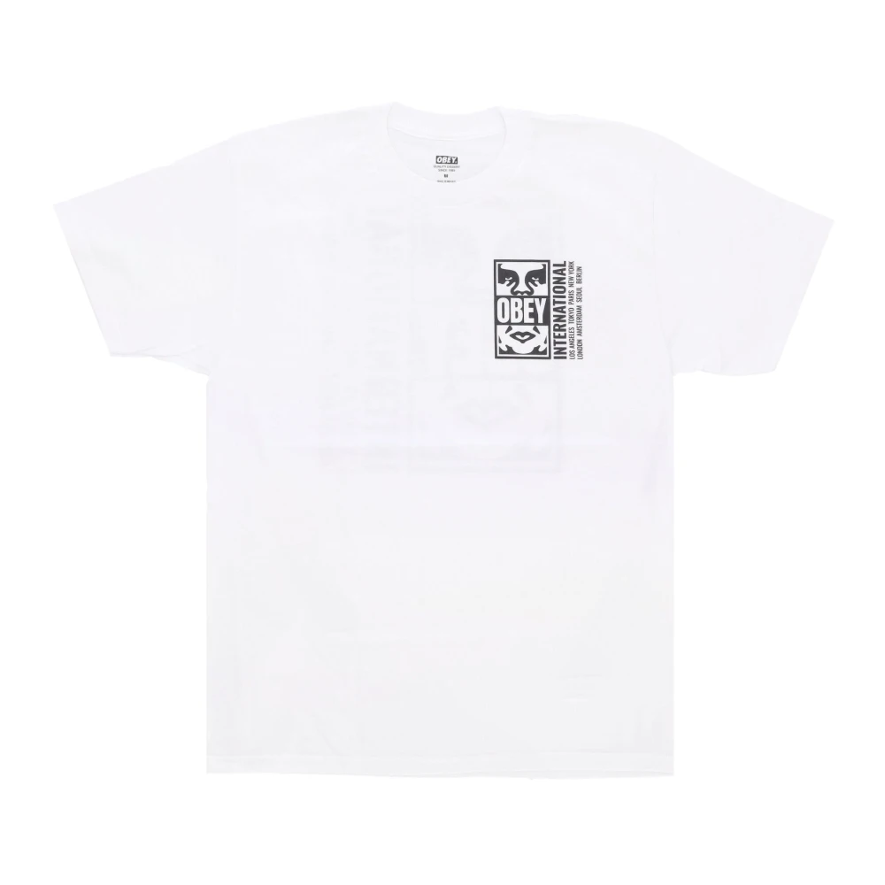 Obey Icon Split Klassieke Tee Wit White Heren