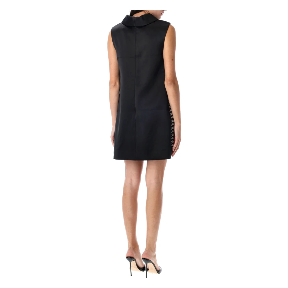 Self Portrait Kettingdetail Mini Jurk Black Dames