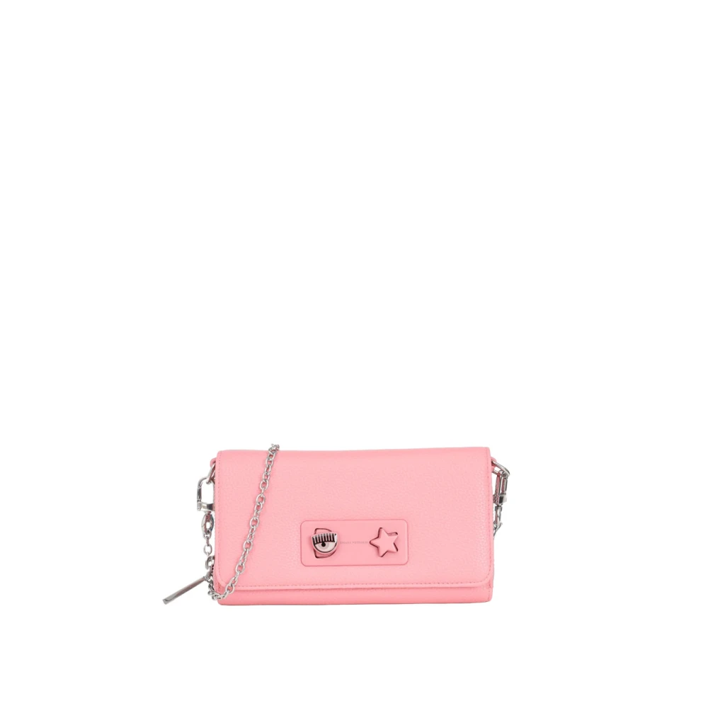 Chiara Ferragni Collection Roze Portemonnee met Oog- en Sterrenmotief Pink Dames