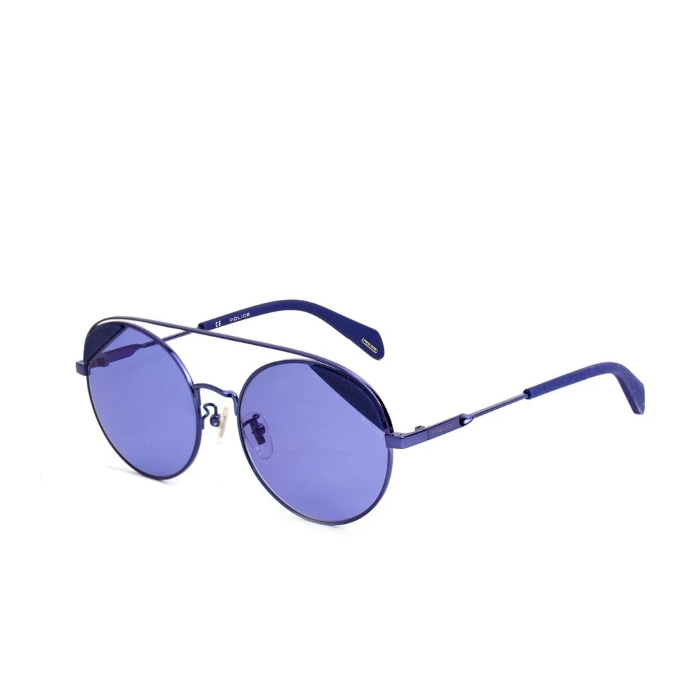 Police Women's Blue Sunglasses, One Size, Metal Sunglasses With Mirror Dial
