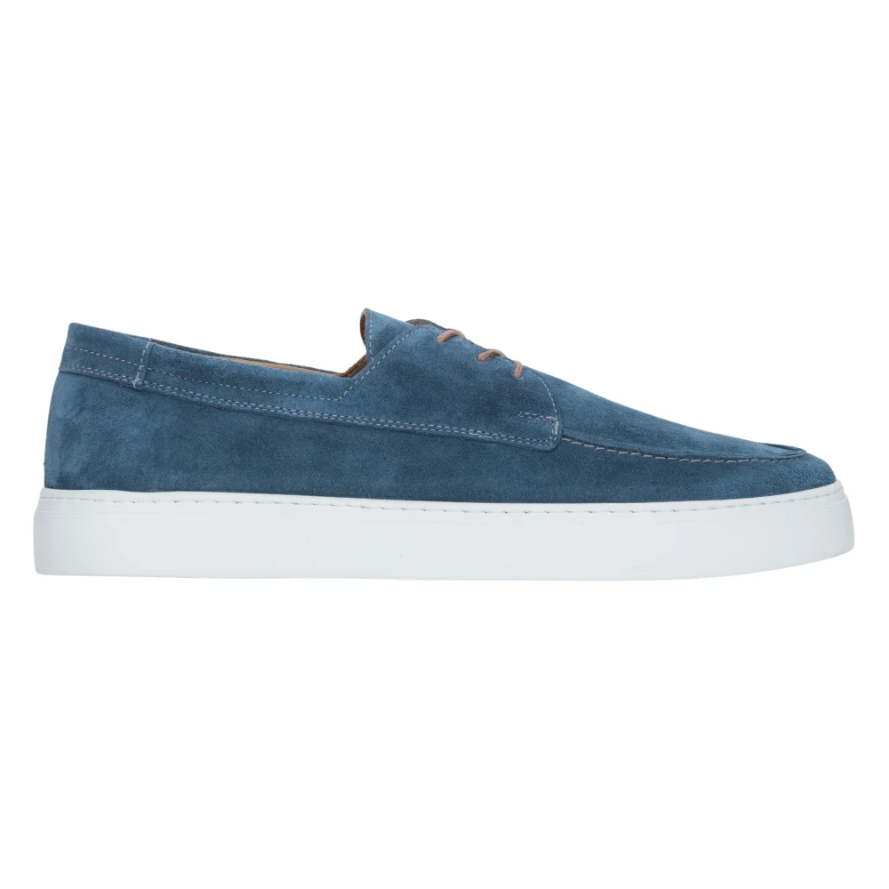 Estro Blue Lace-Up Moccasins - Male - Laced Shoes - 9 Uk - Shoes