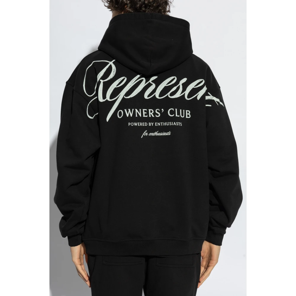 Represent Owners Club Script Hoodie Black Heren